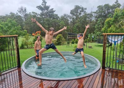 Kids in Plunge Pool